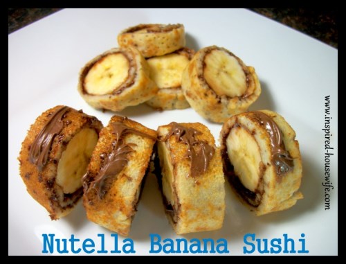 Inspired-Housewife: Nutella Banana Sushi {Gluten Free}