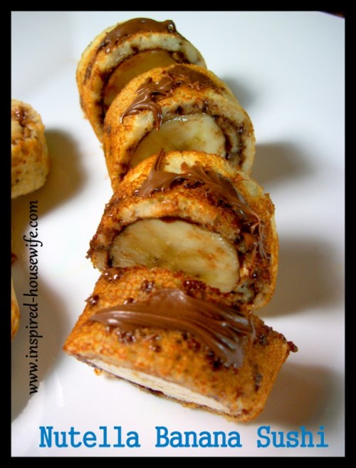 Inspired-Housewife: Nutella Banana Sushi {Gluten Free}