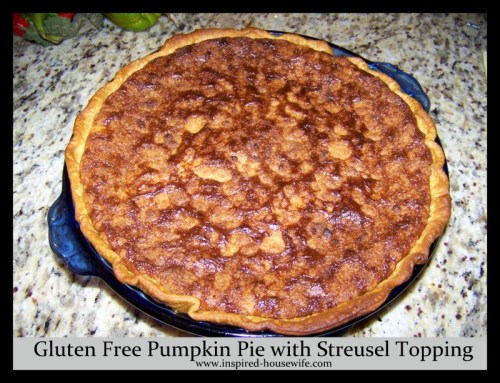 Inspired-Housewife: The BEST Gluten Free Pumpkin Pie with Streusel Topping EVER - This would be perfect for Thanksgiving or Christmas - A MUST TRY!!