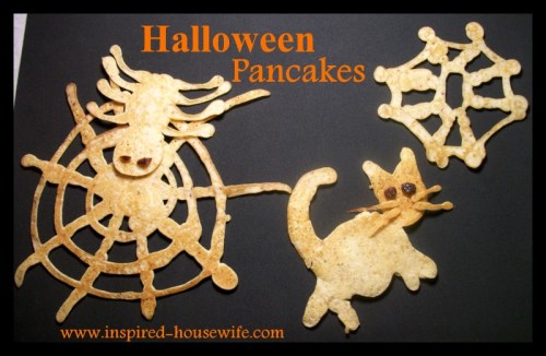 Inspired-Housewife: Spooktacular Halloween Breakfast Pancakes for kids, holiday, special treat, fun food ideas
