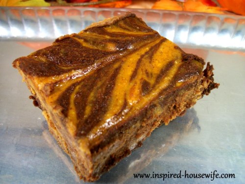 Inspired-Housewife: Pumpkin Cheesecake Swirl Brownies - perfect Halloween or Thanksgiving Treat, Gluten Free, Kid and party friendly