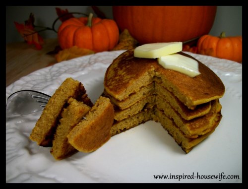 Inspired-Housewife: The BEST Gluten Free Holiday Pumpkin Pancakes - perfect for Thanksgiving or Christmas breakfast- A MUST TRY!!