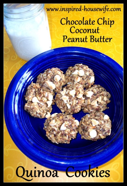 Inspired-Housewife: Quinoa Coconut Chocolate Chip Peanut Butter Cookies {Gluten Free and Vegan}