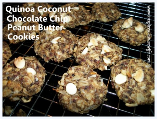 Inspired-Housewife: Quinoa Coconut Chocolate Chip Peanut Butter Cookies {Gluten Free and Vegan}