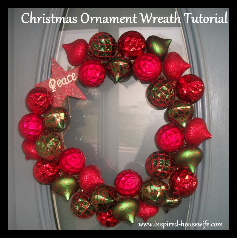 Inspired-Housewife: Easy DIY Christmas Ornament Wreath Tutorial - If she can do it - A MUST TRY!!