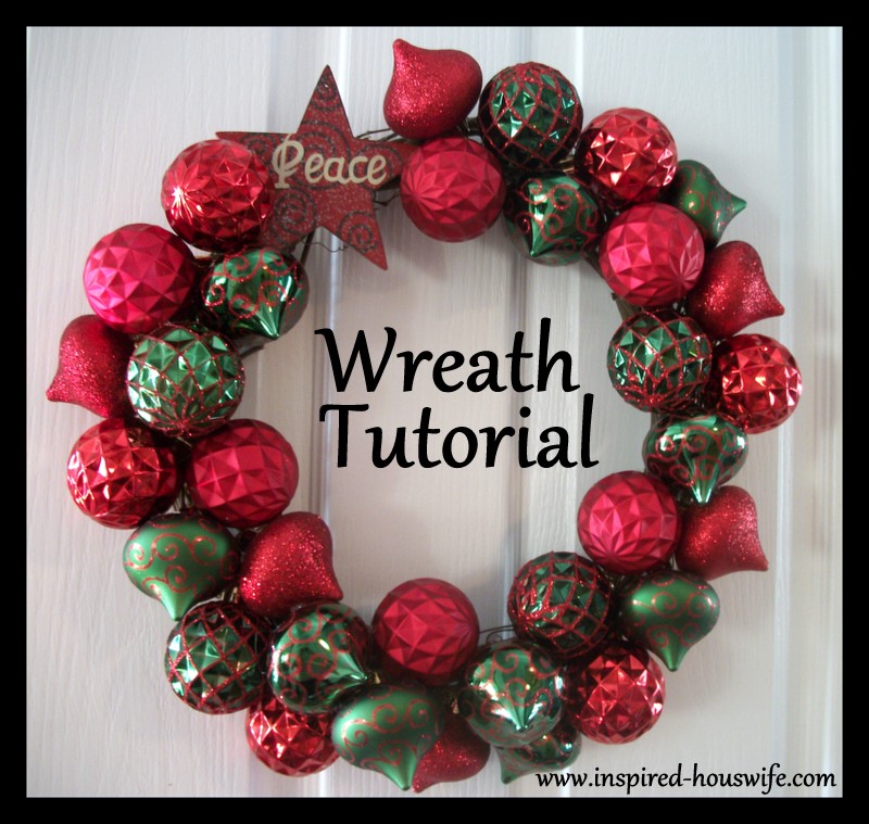 Inspired-Housewife: Easy DIY Christmas Ornament Wreath Tutorial - If she can do it - A MUST TRY!!