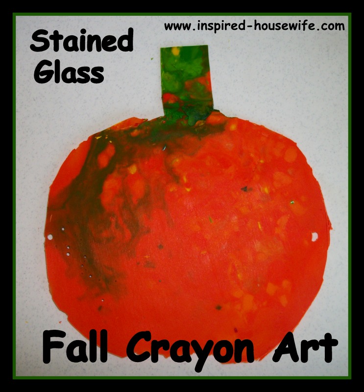 Inspired-Housewife: Fall Crayon Stained Glass Art Craft Kids