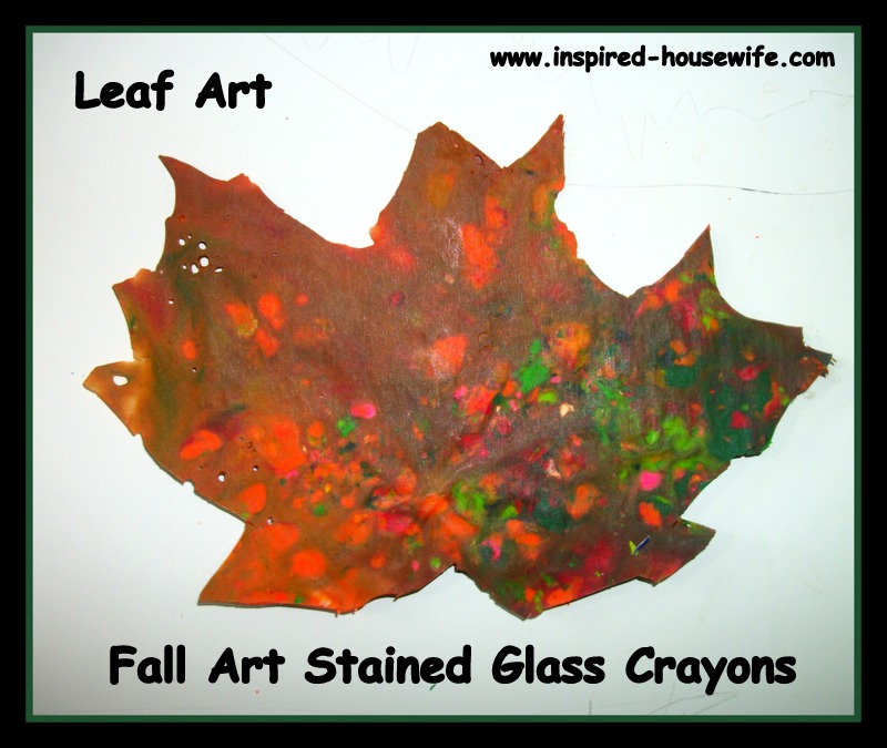 Inspired-Housewife: Fall Crayon Stained Glass Art Craft Kids