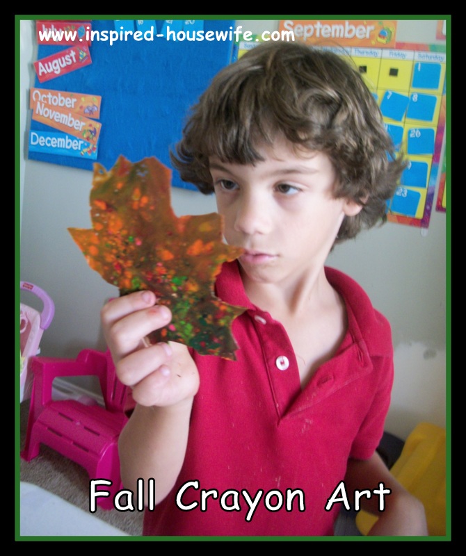 Inspired-Housewife: Fall Crayon Stained Glass Art Craft Kids
