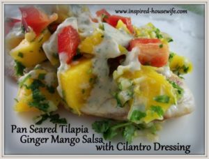 Ginger Mango Tilapia with Cilantro Dressing