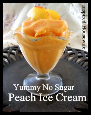 Homemade No Sugar Peach Ice Cream