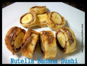www.Inspired-Housewife.com, Nutella Banana Sushi