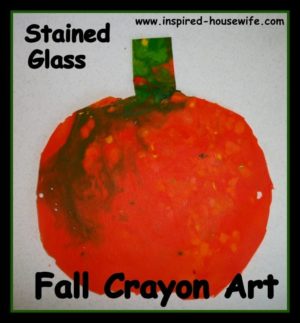 Fall Crayon Stained Glass Art Craft