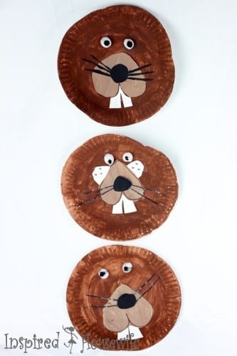 Paper Plate Ground Hog Craft