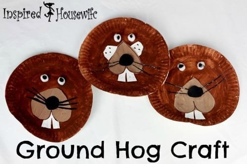 Paper Plate Ground Hog Craft
