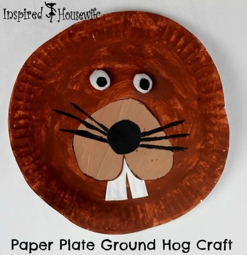 Paper Plate Ground Hog Craft