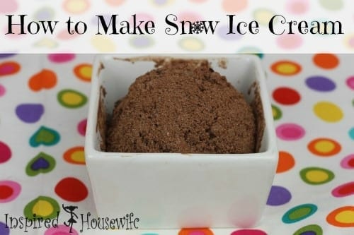 How to Make Snow Ice Cream