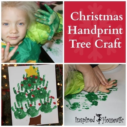 Handprint Christmas Tree Craft - #MerryBlogmas Twelve Days of Christmas - Handprint Christmas Tree