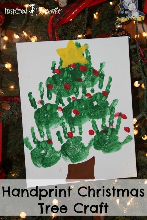 Handprint Christmas Tree Craft - #MerryBlogmas Twelve Days of Christmas - Handprint Christmas Tree