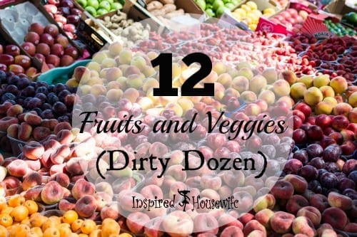 12 Fruits and Veggies (Dirty Dozen) 12 Fruits and Veggies (Dirty Dozen)