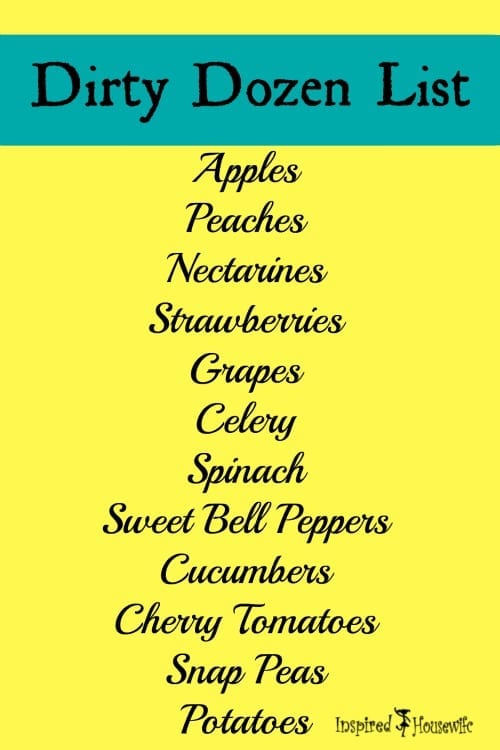 12 Fruits and Veggies (Dirty Dozen)