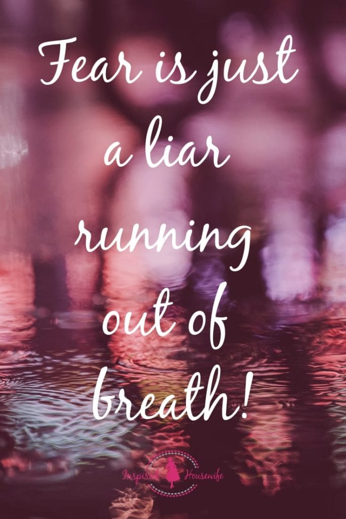 Fear is just a liar running out of breath!